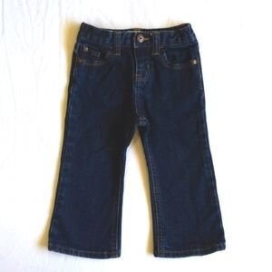 oshkosh b'gosh girl dark wash denim boot cut jeans 24 months baby